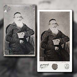 Restoration of an old photograph for a Judaica publishing company