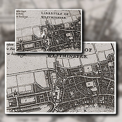 Repairing a tear in a 17th century historic map of London